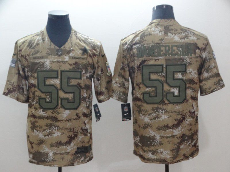 Men Dallas Cowboys #55 Vander esch Camo Nike Olive Salute To Service Limited NFL Jersey->dallas cowboys->NFL Jersey